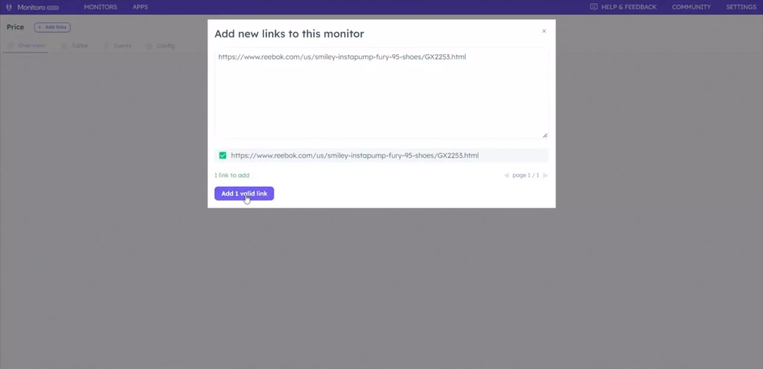 Paste the website URL Paste the website URL